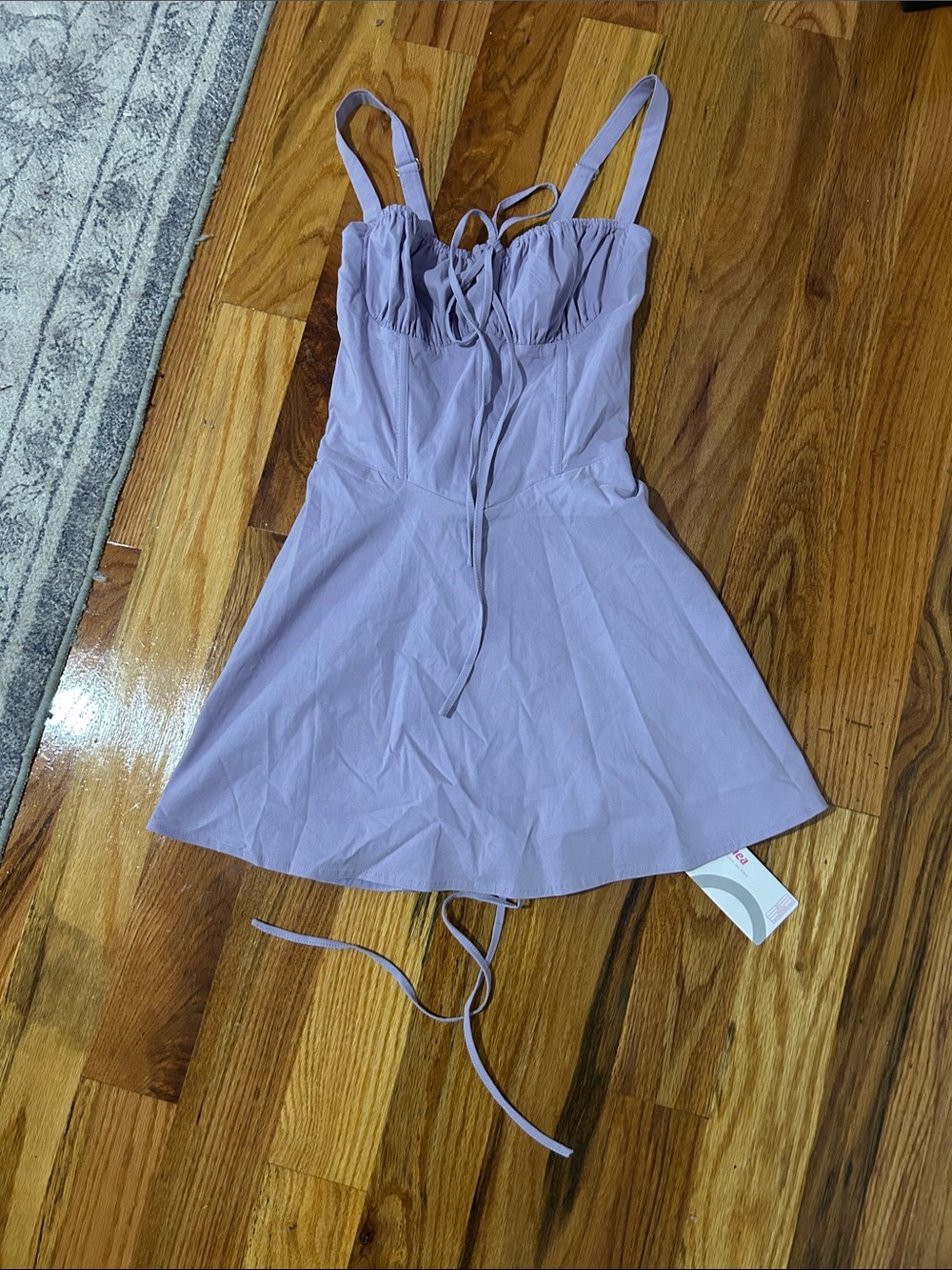 Women's Lilac Tie-Front Sundress
